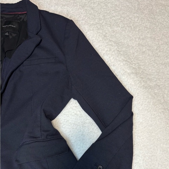 Ann Taylor Women Navy Polka Dot One Button Blazer Jacket - Picture 2 of 11